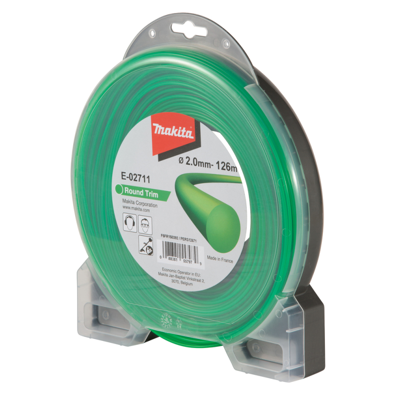 Trimerio valas Makita E-02711, 2,0mm/126m, apvalus 1 Trimerio valas Makita E-02711, 2,0mm/126m, apvalus 1