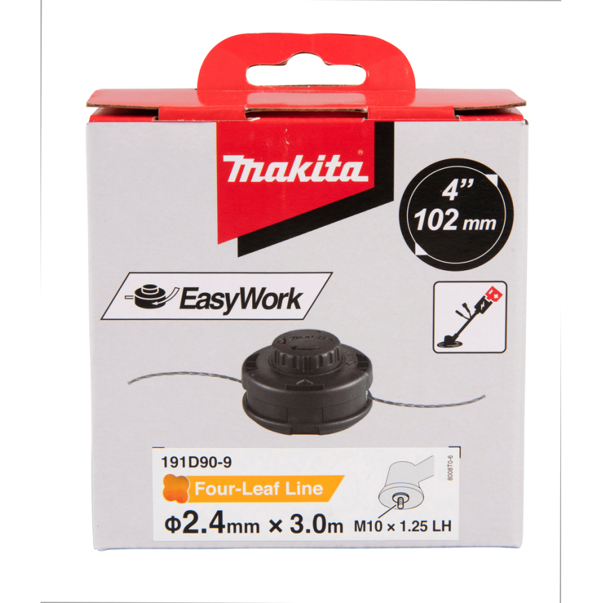 Trimerio galvutė 2,4MM, M10X1.25LH (DUR369, EBH253) Makita 191D90-9 2 Trimerio galvutė 2,4MM, M10X1.25LH (DUR369, EBH253) Makita 191D90-9 2