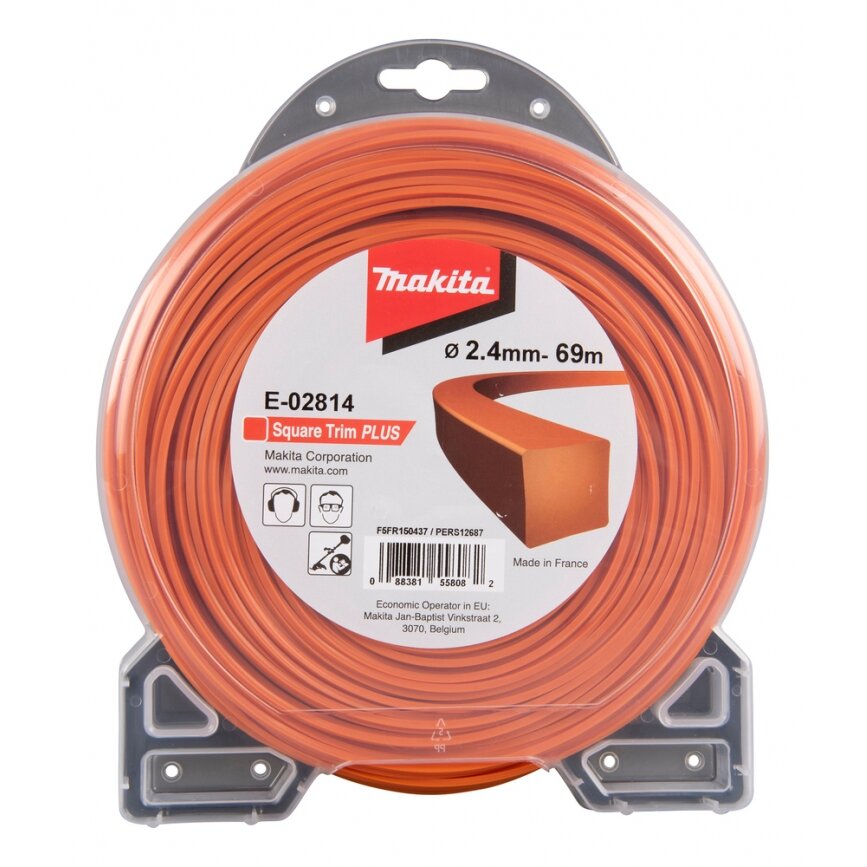 Trimerio valas Makita E-02814, 2,4mm/69m Trimerio valas Makita E-02814, 2,4mm/69m