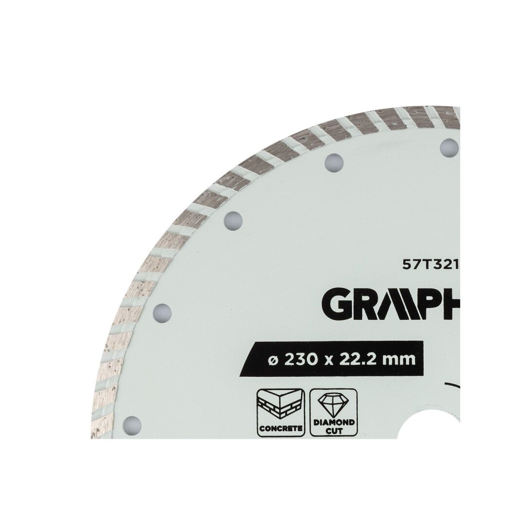 Turbo pjovimo deimantinis diskas, 230 x 22,22 mm, sausam ir šlapiam pjovimui 2 Turbo pjovimo deimantinis diskas, 230 x 22,22 mm, sausam ir šlapiam pjovimui 2