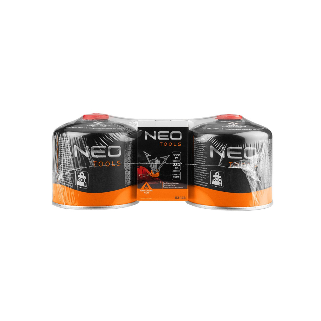 Turistinis dujų degiklis + 2 dujų kasetės 20-036 1