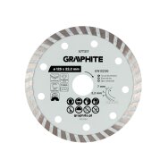 Turbo pjovimo deimantinis diskas, 125 x 22,22 mm, sausam pjovimui