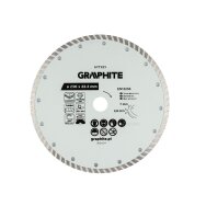 Turbo pjovimo deimantinis diskas, 230 x 22,22 mm, sausam ir šlapiam pjovimui
