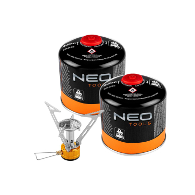 Turistinis dujų degiklis + 2 dujų kasetės 20-036