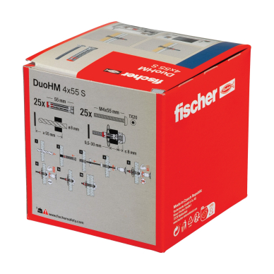 Tuščiavidurių konstrukcijų kaištis DuoHM 4x55 S PH TX, Fischer, 25 vnt. 3