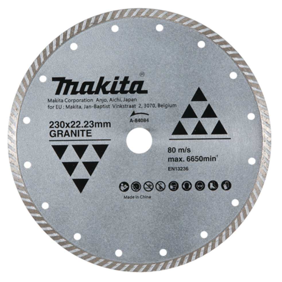 Deimantinis pjovimo diskas Makita A-84084, 230mm, akmeniui/betonui Deimantinis pjovimo diskas Makita A-84084, 230mm, akmeniui/betonui