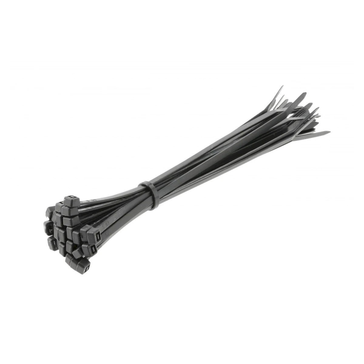 Tvirtinimo dirželiai 4,8x200mm nylon, juodi 25vnt