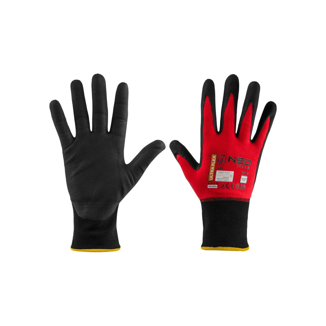 Ultraflex darbo pirštinės, nailono-spandekso, polimetilnitrilo (putų) danga, 4131X, 10 dydis Ultraflex darbo pirštinės, nailono-spandekso, polimetilnitrilo (putų) danga, 4131X, 10 dydis