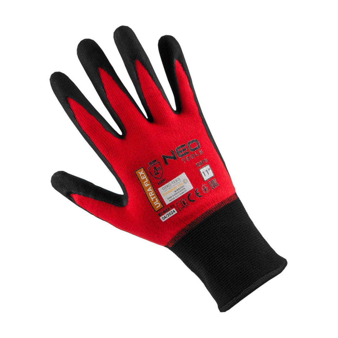 Ultraflex darbo pirštinės, nailono-spandekso, polimetilnitrilo (putų) danga, 4131X, 11 dydis 3