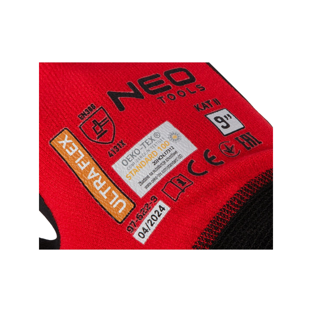 Ultraflex darbo pirštinės, nailono-spandekso, polimetilnitrilo (putų) danga, 4131X, 9 dydis 5 Ultraflex darbo pirštinės, nailono-spandekso, polimetilnitrilo (putų) danga, 4131X, 9 dydis 5