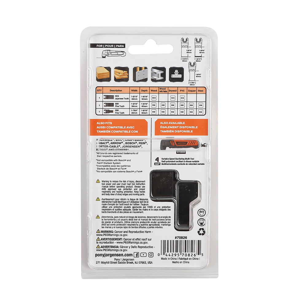 Universalus daugiafunkcinio įrankio geležčių rinkinys, Pony Jorgensen 3 vnt. 3