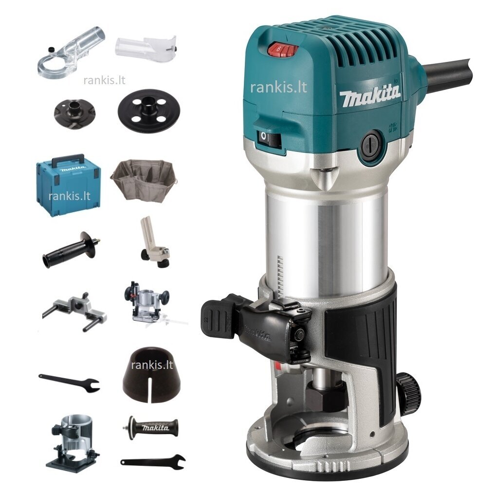 Universali freza su priedais Makita RT0702CX2J + lagaminas Universali freza su priedais Makita RT0702CX2J + lagaminas