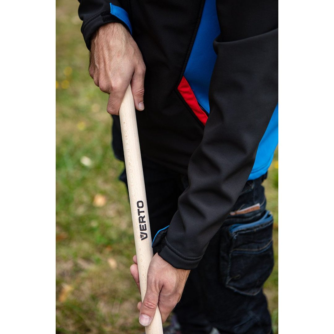 Universalus tiesus grėblys, 14 dantų, kniedyta galvutė, medinė rankena 3 Universalus tiesus grėblys, 14 dantų, kniedyta galvutė, medinė rankena 3