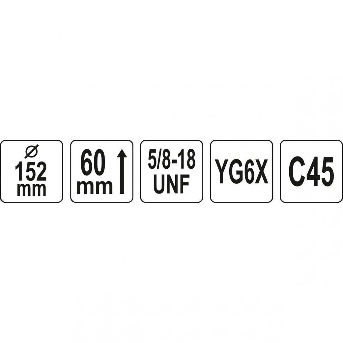 Universali gręžimo karūna Yato, 152 mm, 5/8"-18UNF 3
