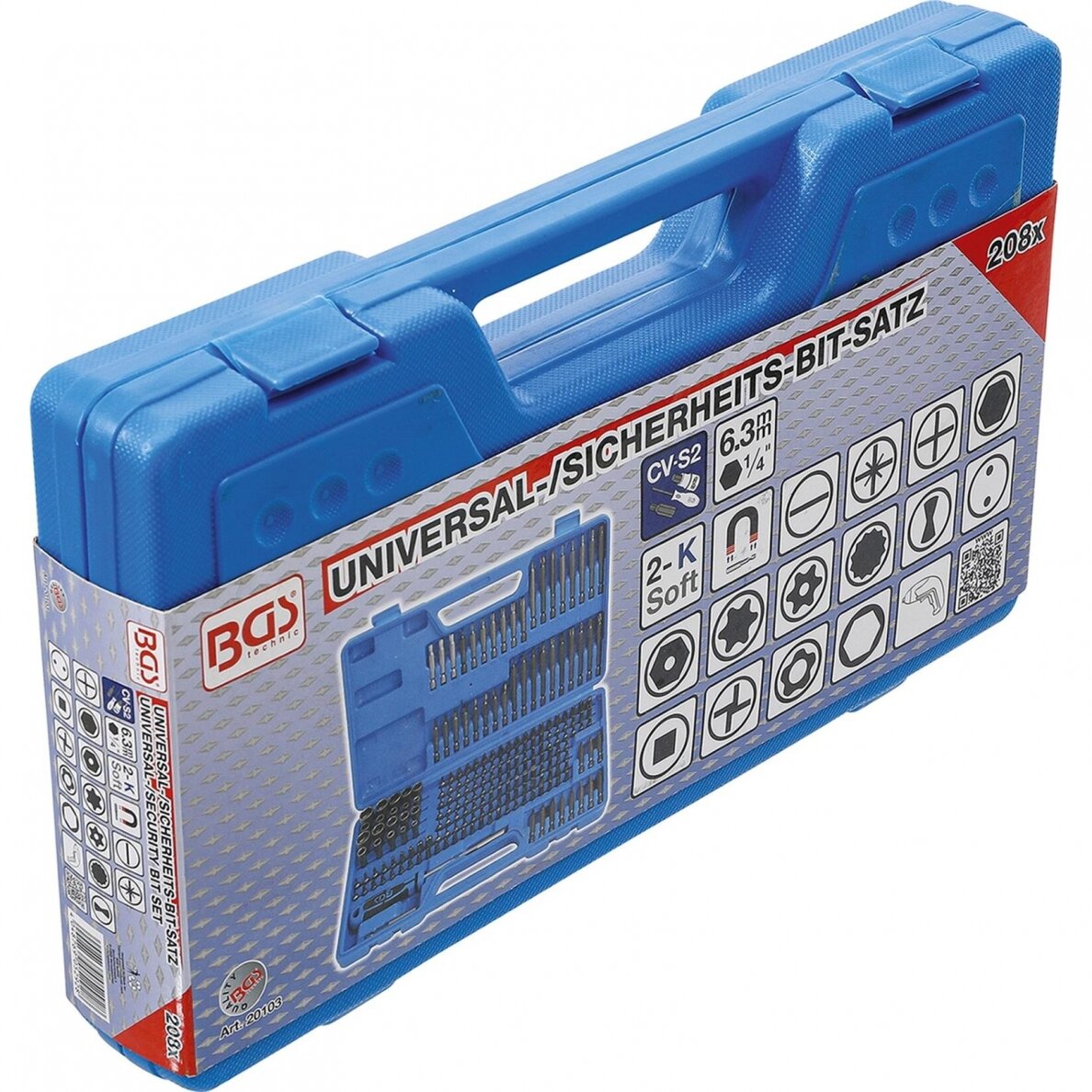 Universalių antgalių rinkinys BGS-technic 1/4", 208 vnt. 3 Universalių antgalių rinkinys BGS-technic 1/4", 208 vnt. 3