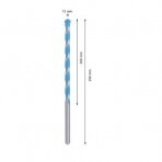 Universalus grąžtas Bosch MULTI CONSTRUCTION, 12x200x250 mm, 1 vnt. 2608901486