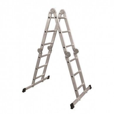 Universalios aliuminio kopėčios DRABEST 4x3 3 Universalios aliuminio kopėčios DRABEST 4x3 3