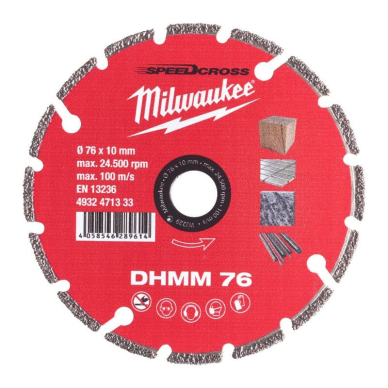 Universalus deimantinis diskas MILWAUKEE DHMM 76 76x10mm