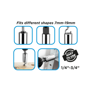 Universalus lizdas 7-19 mm, 1/4colio-3/4colio 8 Universalus lizdas 7-19 mm, 1/4colio-3/4colio 8