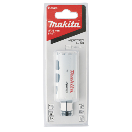 Universali gręžimo karūna Makita E-06688, EZYCHANGE TCT, 35mm 2 Universali gręžimo karūna Makita E-06688, EZYCHANGE TCT, 35mm 2