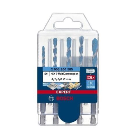 Universalus grąžtas Bosch, 4/5/6/6/8 mm, 5 vnt., 2608900585 1 Universalus grąžtas Bosch, 4/5/6/6/8 mm, 5 vnt., 2608900585 1