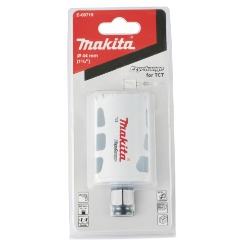 Universali gręžimo karūna Makita E-06719, EZYCHANGE TCT, 44mm 2 Universali gręžimo karūna Makita E-06719, EZYCHANGE TCT, 44mm 2