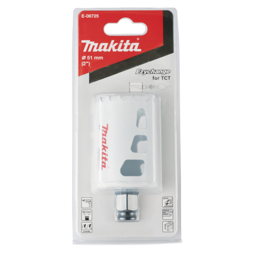 Universali gręžimo karūna Makita E-06725, EZYCHANGE TCT, 51mm 3 Universali gręžimo karūna Makita E-06725, EZYCHANGE TCT, 51mm 3