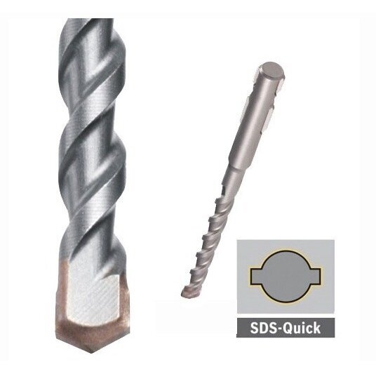 Universalus grąžtas Bosch, 10x120 mm, SDS-Quick, 2609256917 1 Universalus grąžtas Bosch, 10x120 mm, SDS-Quick, 2609256917 1