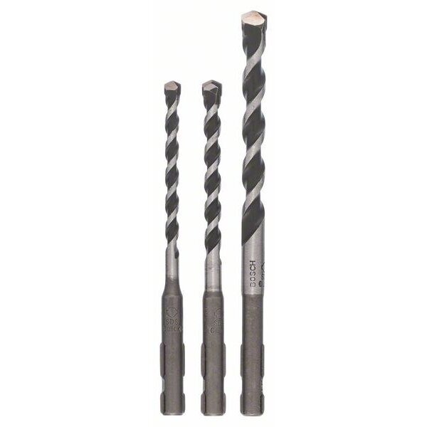 Universalių grąžtų komplektas Bosch, 5-8 mm, SDS-quick, 3 vnt., 2609256918 Universalių grąžtų komplektas Bosch, 5-8 mm, SDS-quick, 3 vnt., 2609256918
