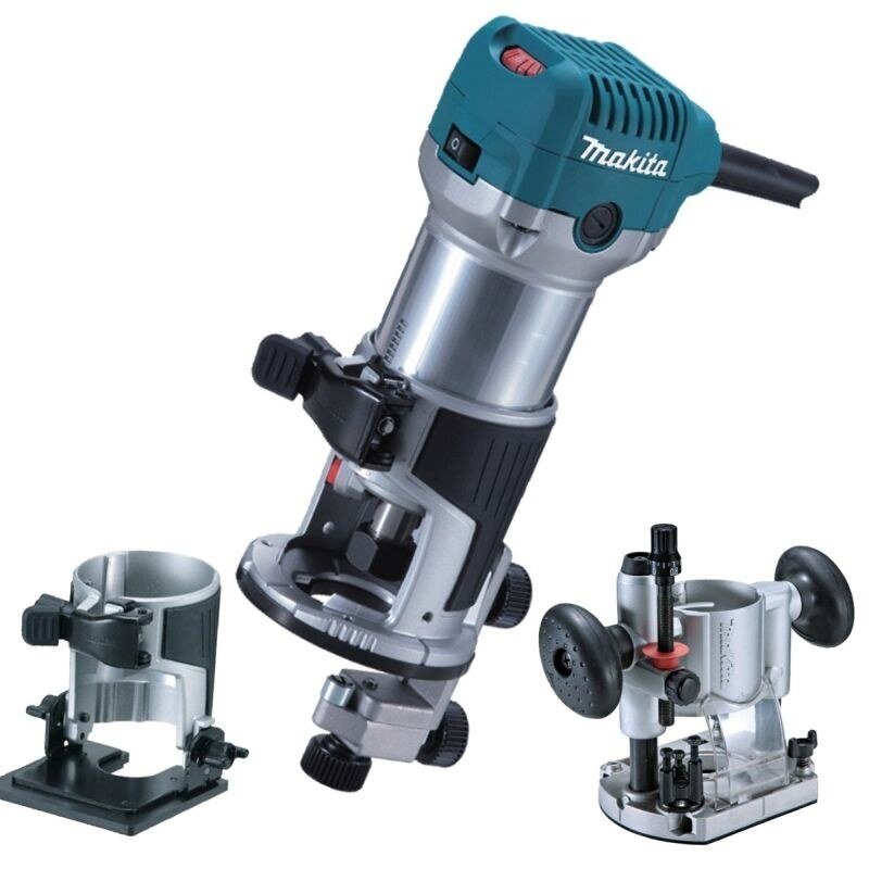 Universali freza su priedais Makita RT0702CX2J + lagaminas 2 Universali freza su priedais Makita RT0702CX2J + lagaminas 2