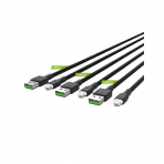 USB kabelių rinkinys Green Cell, 30/120/200 cm, (greitam krovimui), 3 vnt.