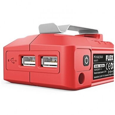 USB adapteris akumuliatoriui FLEX 10,8/18,0V USB adapteris akumuliatoriui FLEX 10,8/18,0V