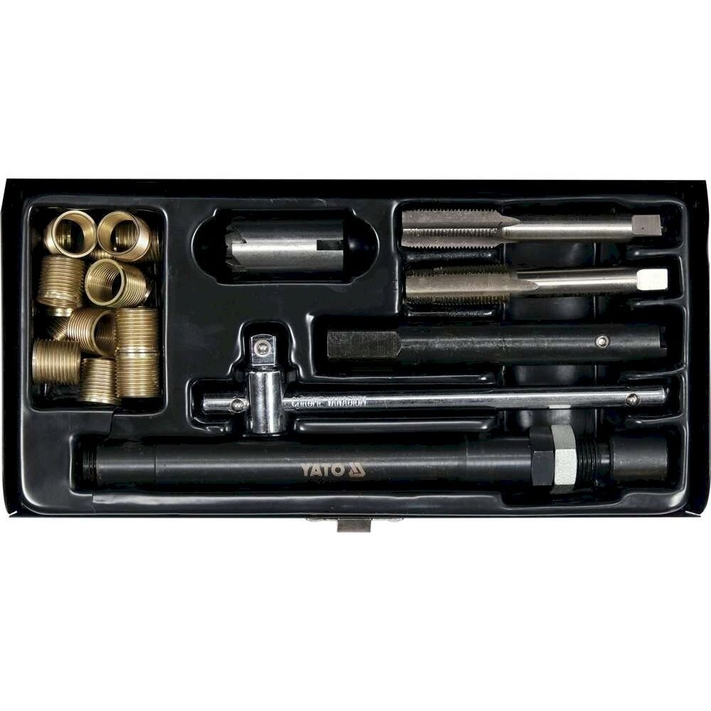 Uždegimo žvakių sriegio taisymo komplektas | 25 vnt (YT-17581) Uždegimo žvakių sriegio taisymo komplektas | 25 vnt (YT-17581)