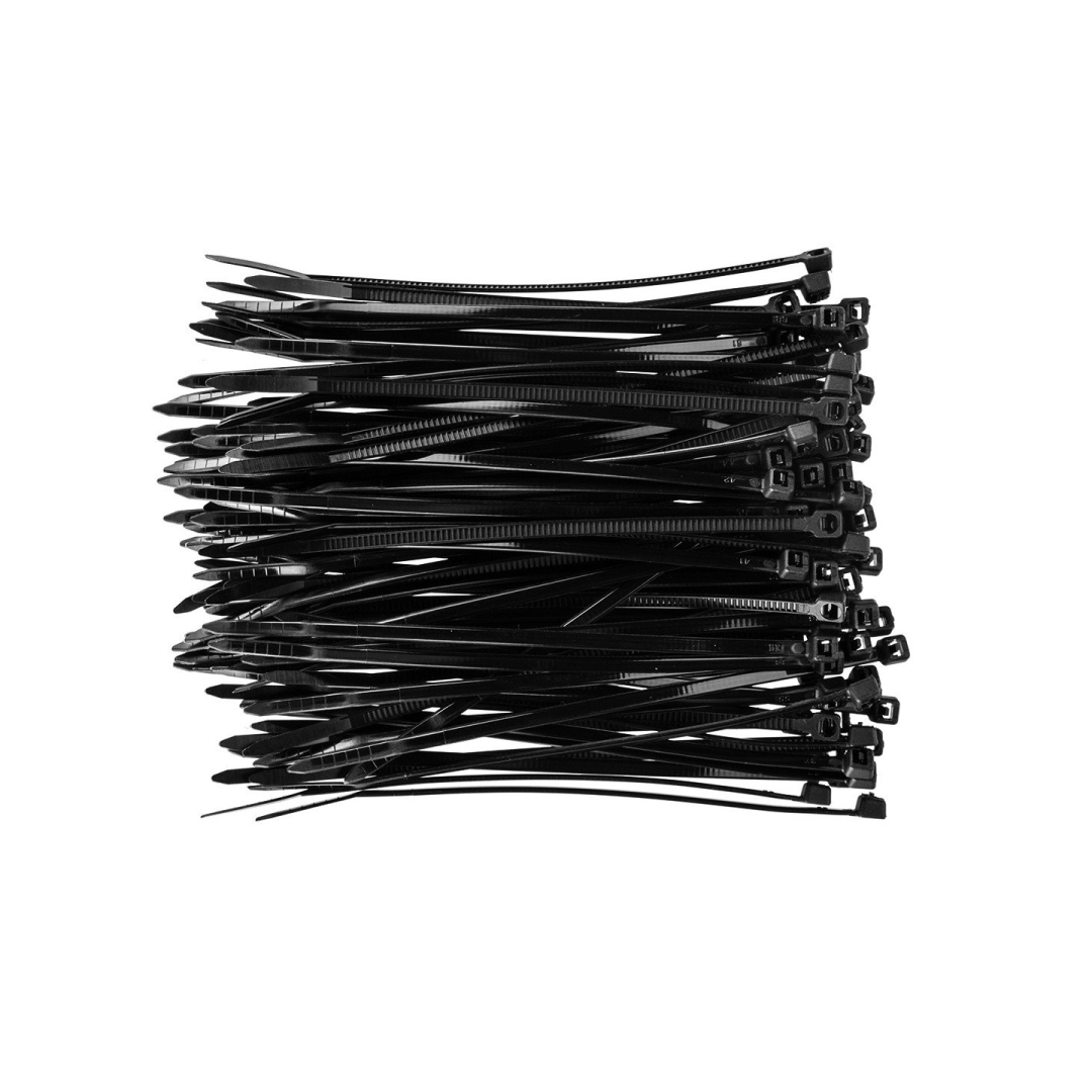 Užveržimo dirželiai 2,5mmx100mm, 100vnt. Juodi