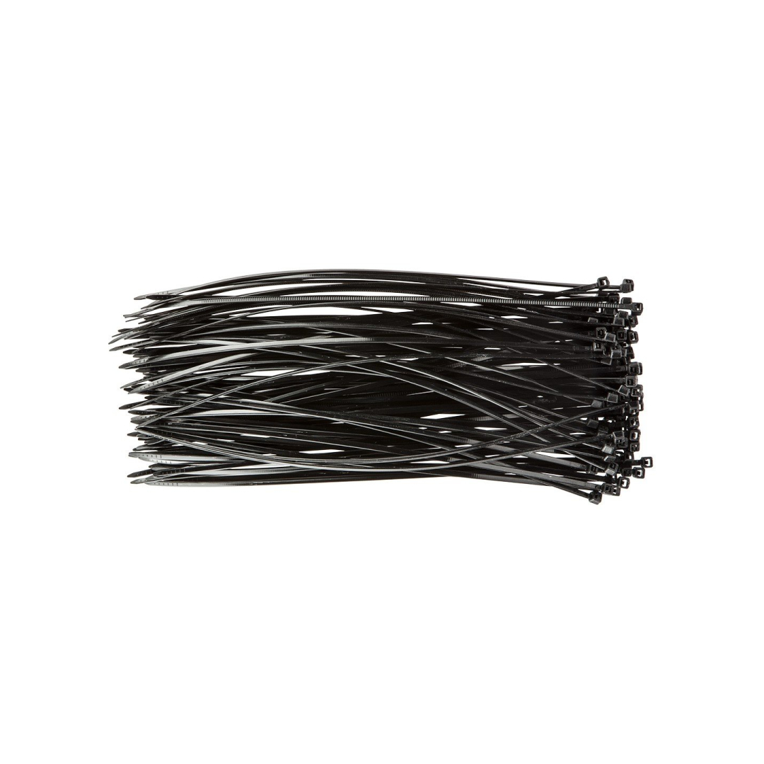 Užveržimo dirželiai 2,5mmx200mm, 100vnt. Juodi