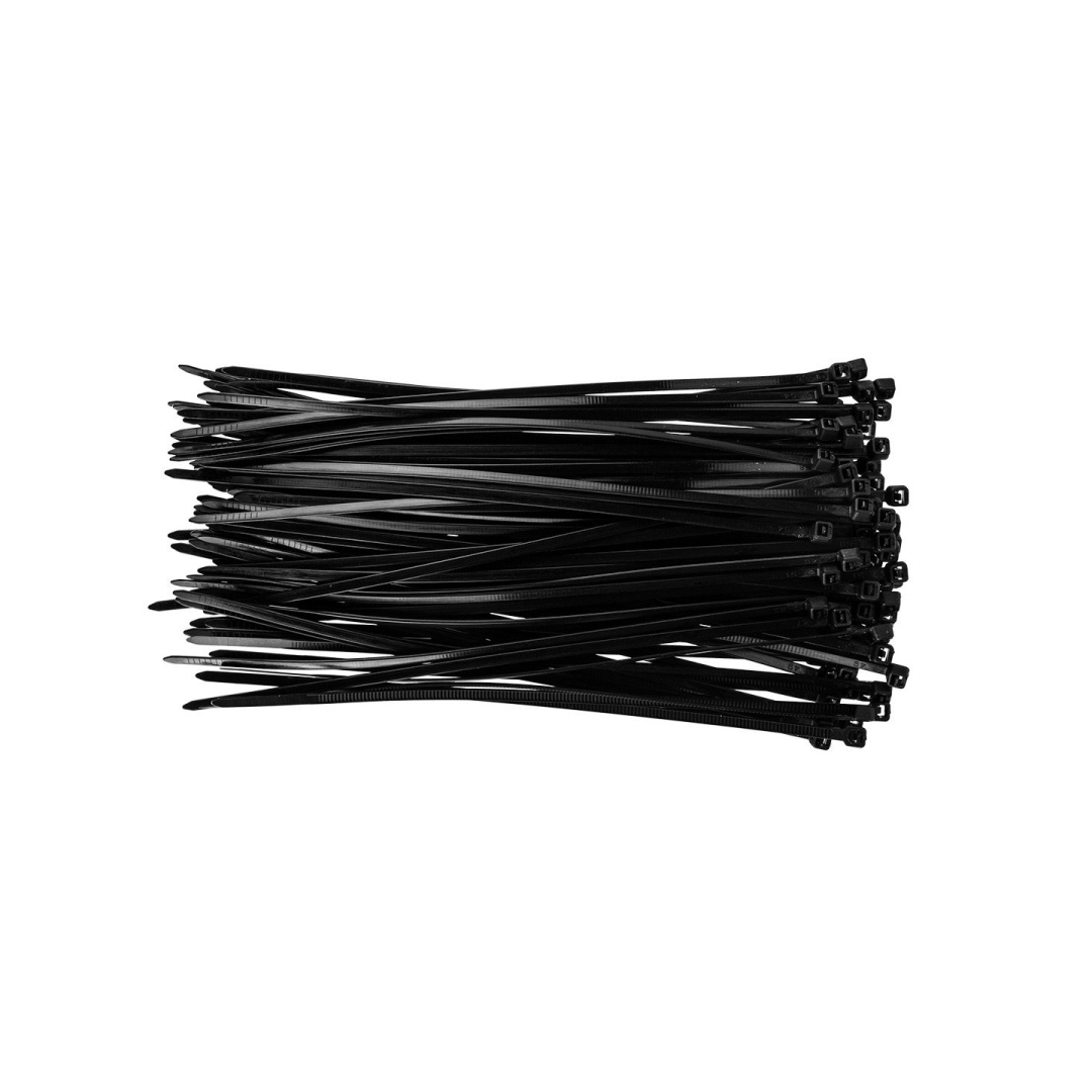 Užveržimo dirželiai 3,6mmx200mm, 100vnt. Juodi