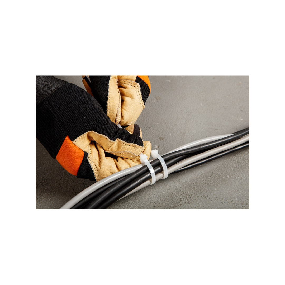 Užveržimo dirželiai 3,6mmx300mm, 100vnt. Balti 2