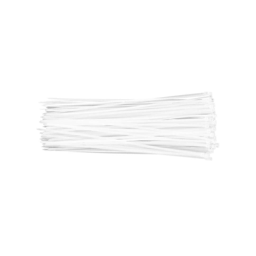 Užveržimo dirželiai 3,6mmx300mm, 100vnt. Balti Užveržimo dirželiai 3,6mmx300mm, 100vnt. Balti
