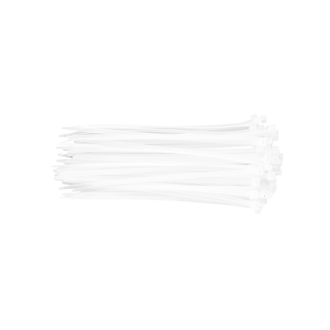 Užveržimo dirželiai 4,8mmx200mm, 75vnt. Balti Užveržimo dirželiai 4,8mmx200mm, 75vnt. Balti