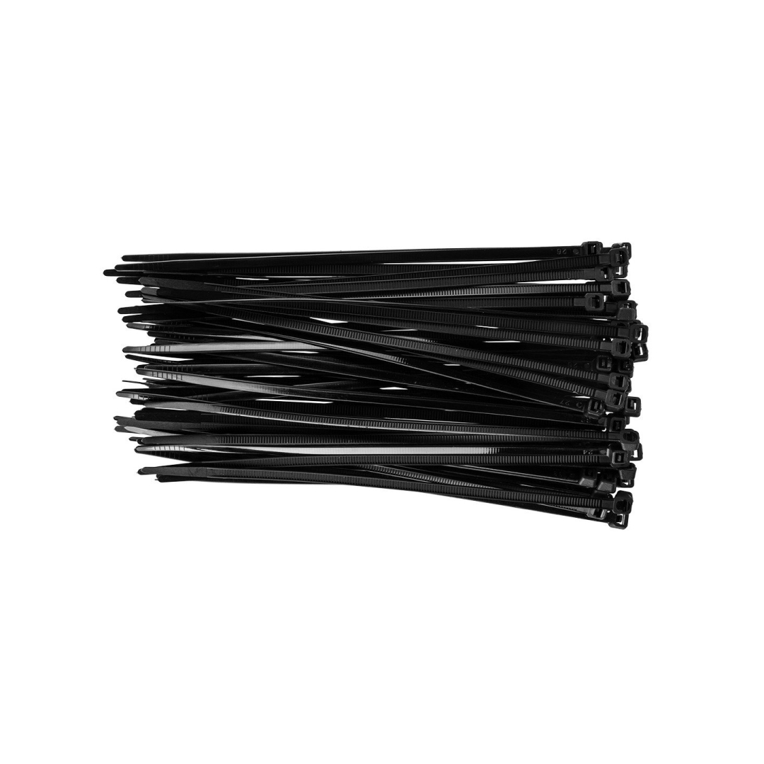 Užveržimo dirželiai 4,8mmx200mm, 75vnt. Juodi