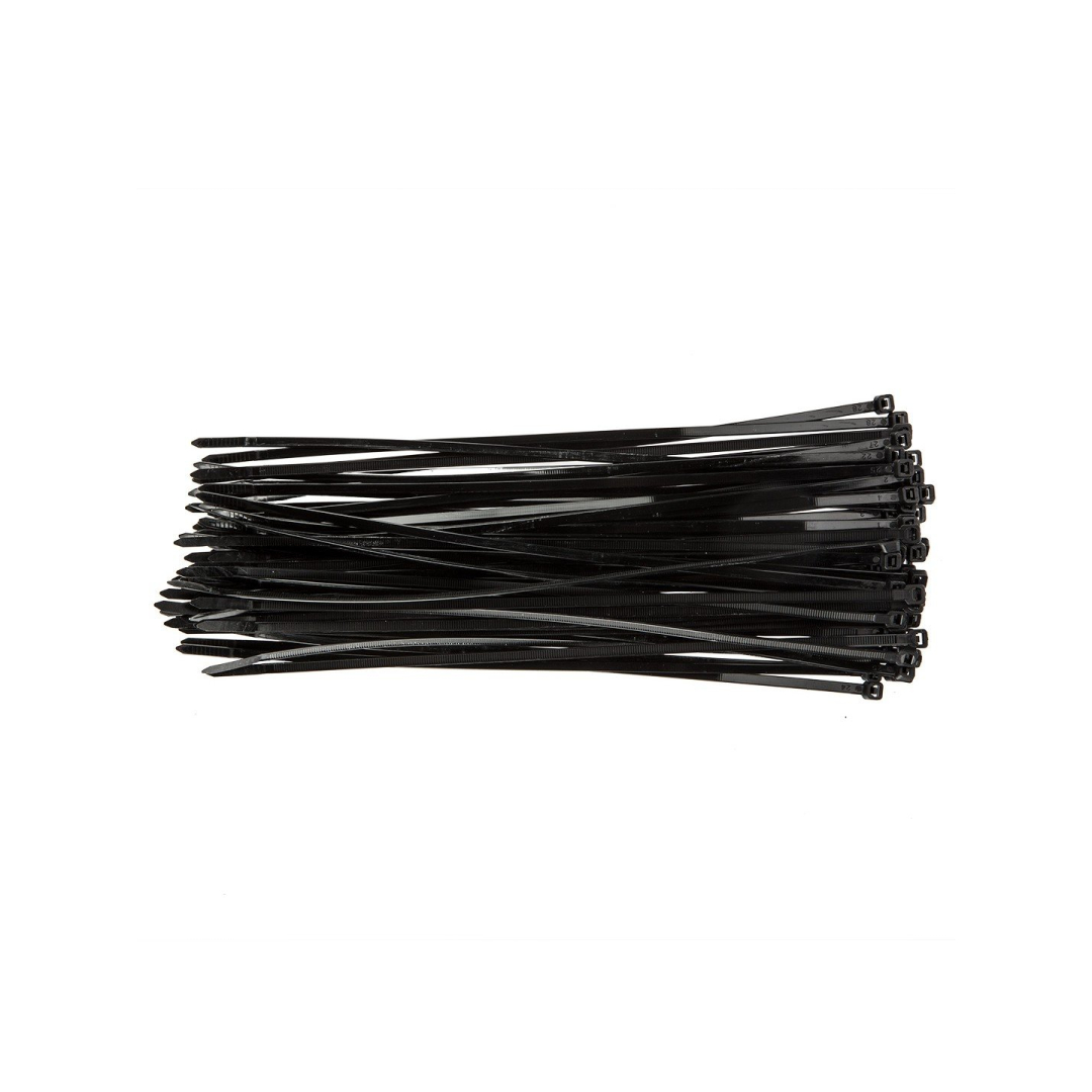 Užveržimo dirželiai 4,8mmx300mm, 75vnt. Juodi