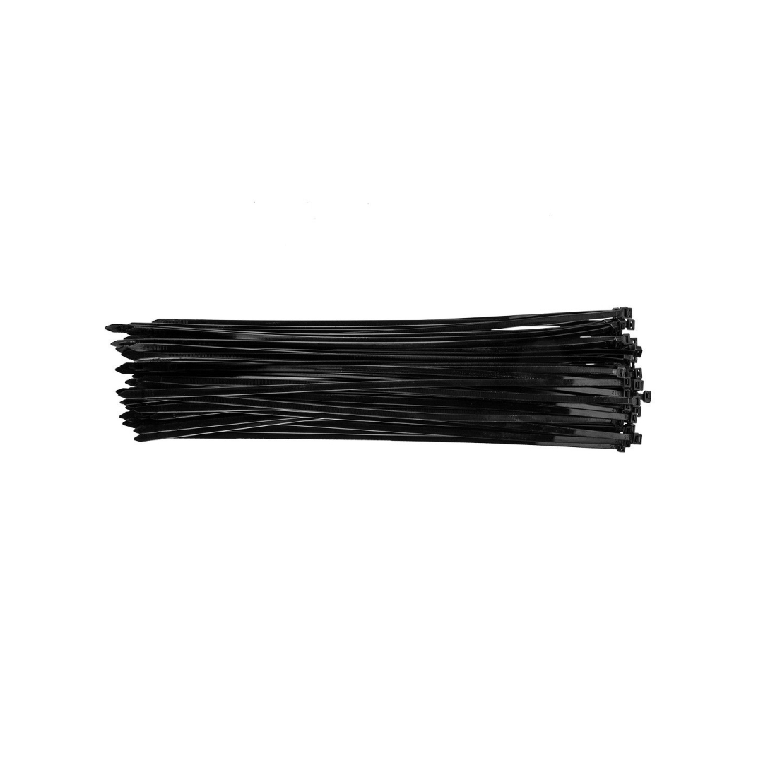 Užveržimo dirželiai 7,6mmx500mm, 75vnt. Juodi Užveržimo dirželiai 7,6mmx500mm, 75vnt. Juodi