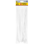 Užveržimo dirželiai 4,8mmx370mm, 75vnt. Balti