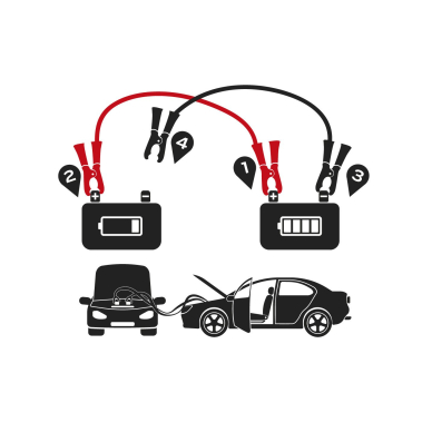 Užvedimo laidai max. 600A x 2.5m, copper 6