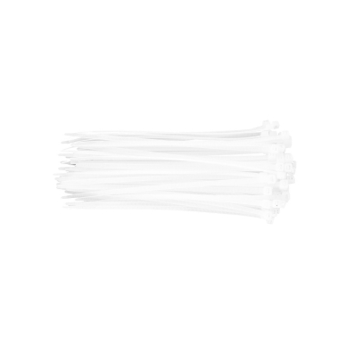 Užveržimo dirželiai 4,8mmx200mm, 75vnt. Balti Užveržimo dirželiai 4,8mmx200mm, 75vnt. Balti