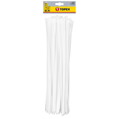 Užveržimo dirželiai 7,6mmx500mm, 75vnt. Balti 1