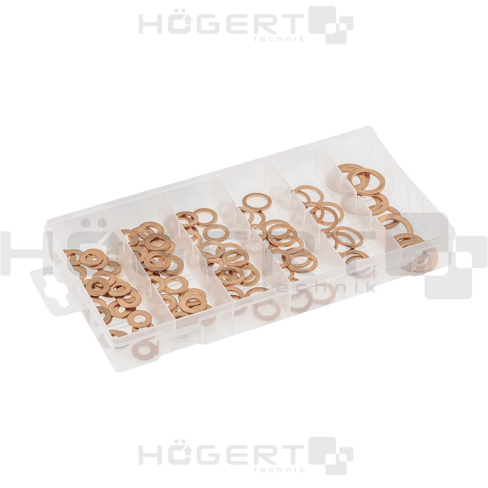 Varinės tarpinės (poveržlės), komplektas / 110vnt Varinės tarpinės (poveržlės), komplektas / 110vnt