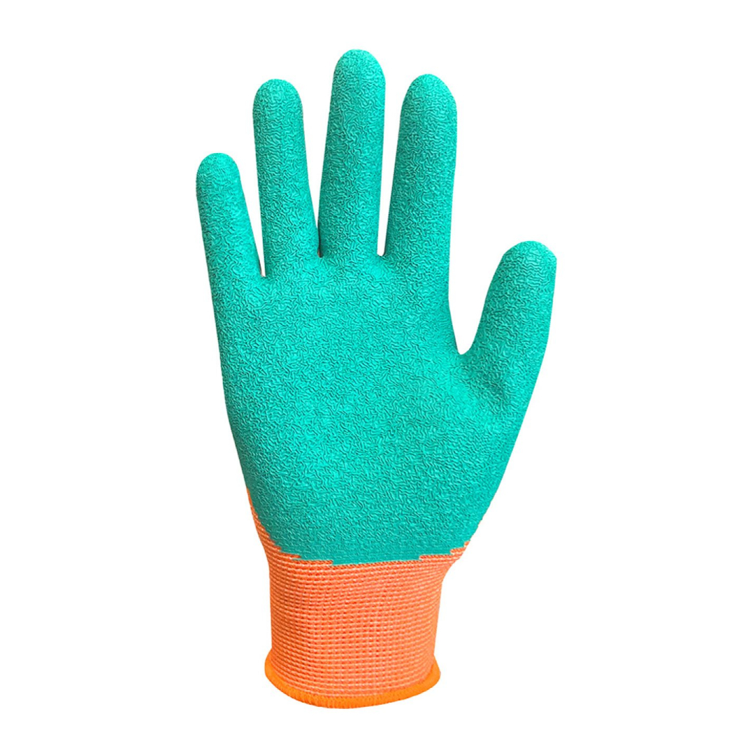 Vaikiškos darbinės pirštinės, poliesteris su latekso apvalkalu, 3 dydis 8