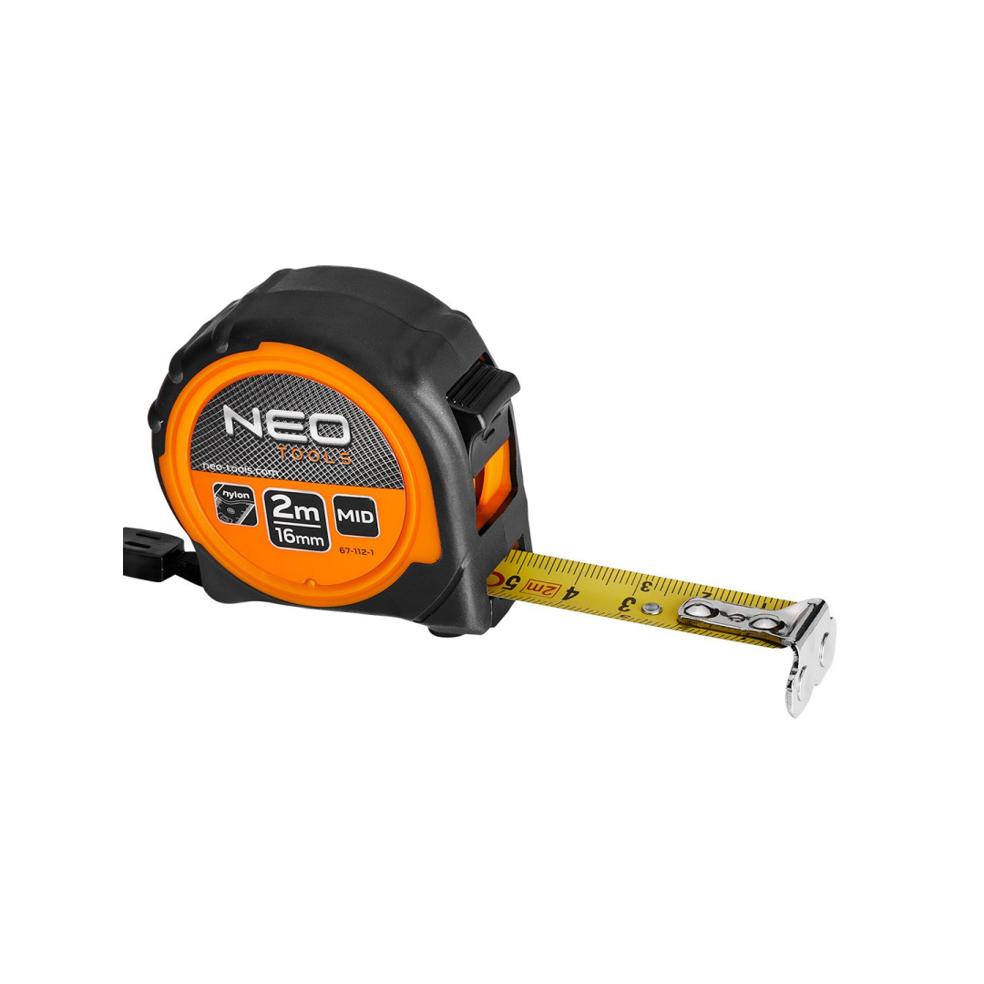 Valcuoto plieno ruletė 2 m x 16 mm, magnetas Valcuoto plieno ruletė 2 m x 16 mm, magnetas