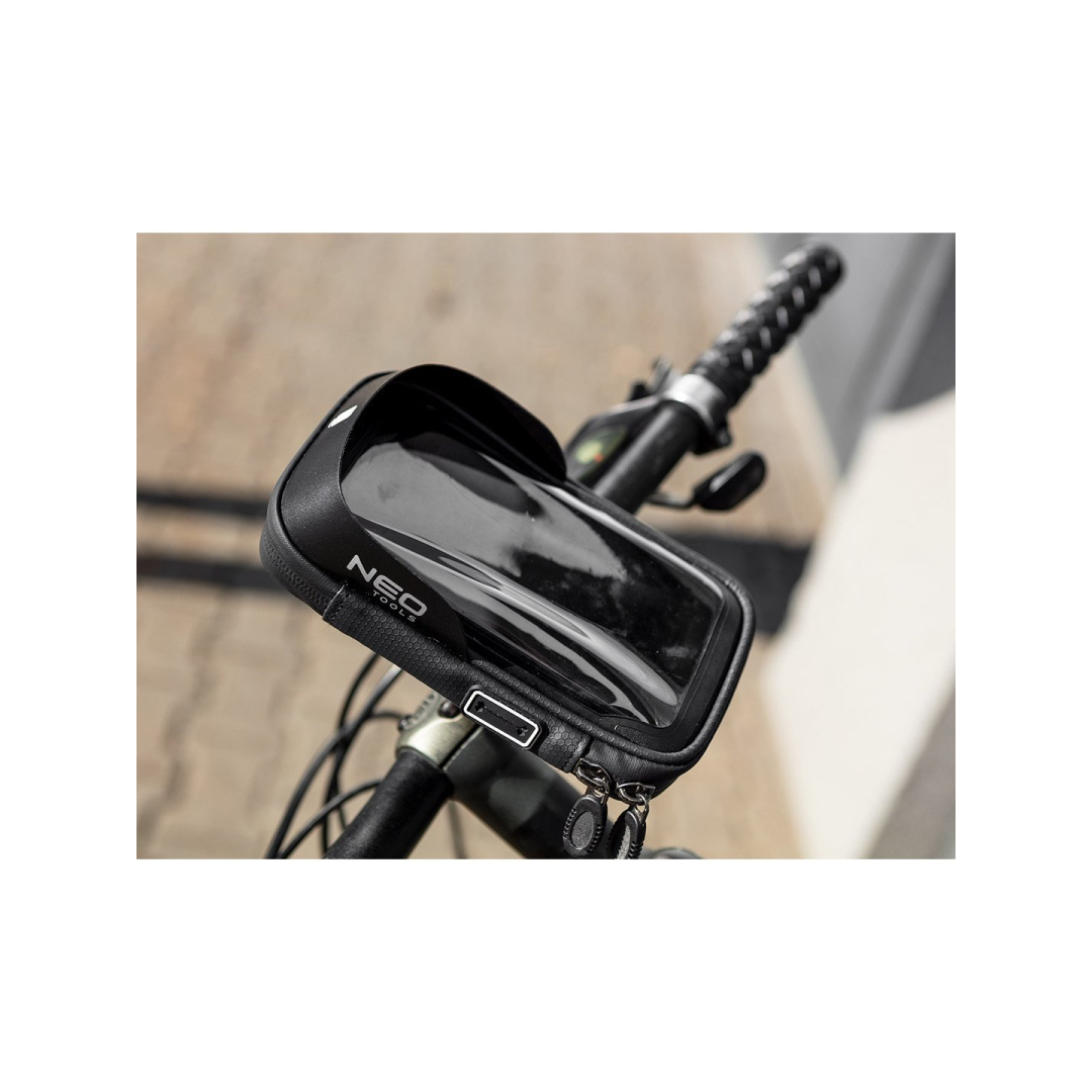 Vandeniui atsparus dviračių krepšys su telefono laikikliu 2